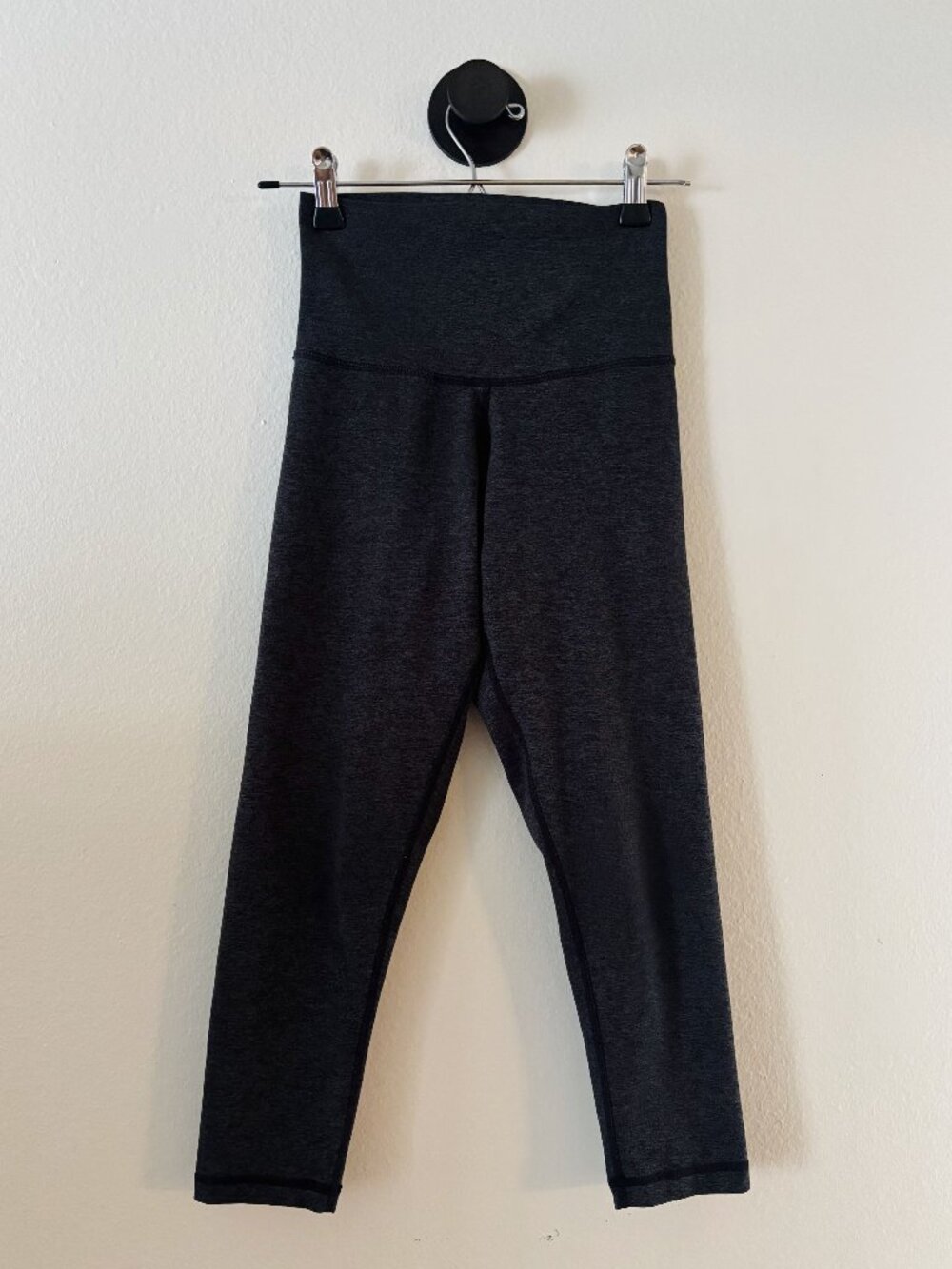 DYI High Waist Cropped Yoga Leggings SM, Dark Heather Gray Buttery Soft Pilates